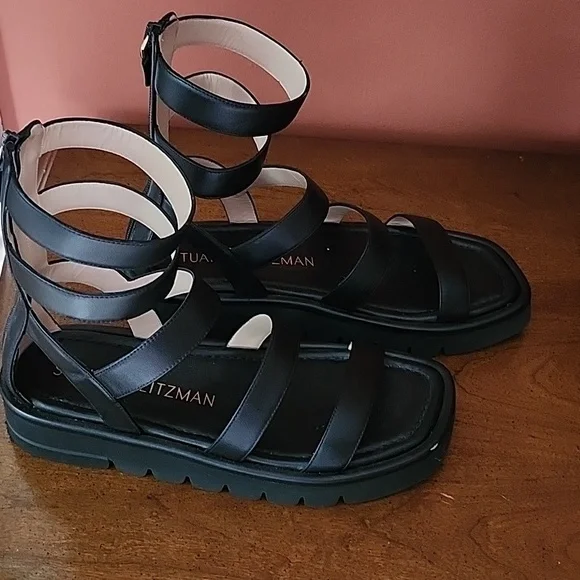 Stuart Weitzman Gala Lift Gladiator Sandals - Picture 4 of 8